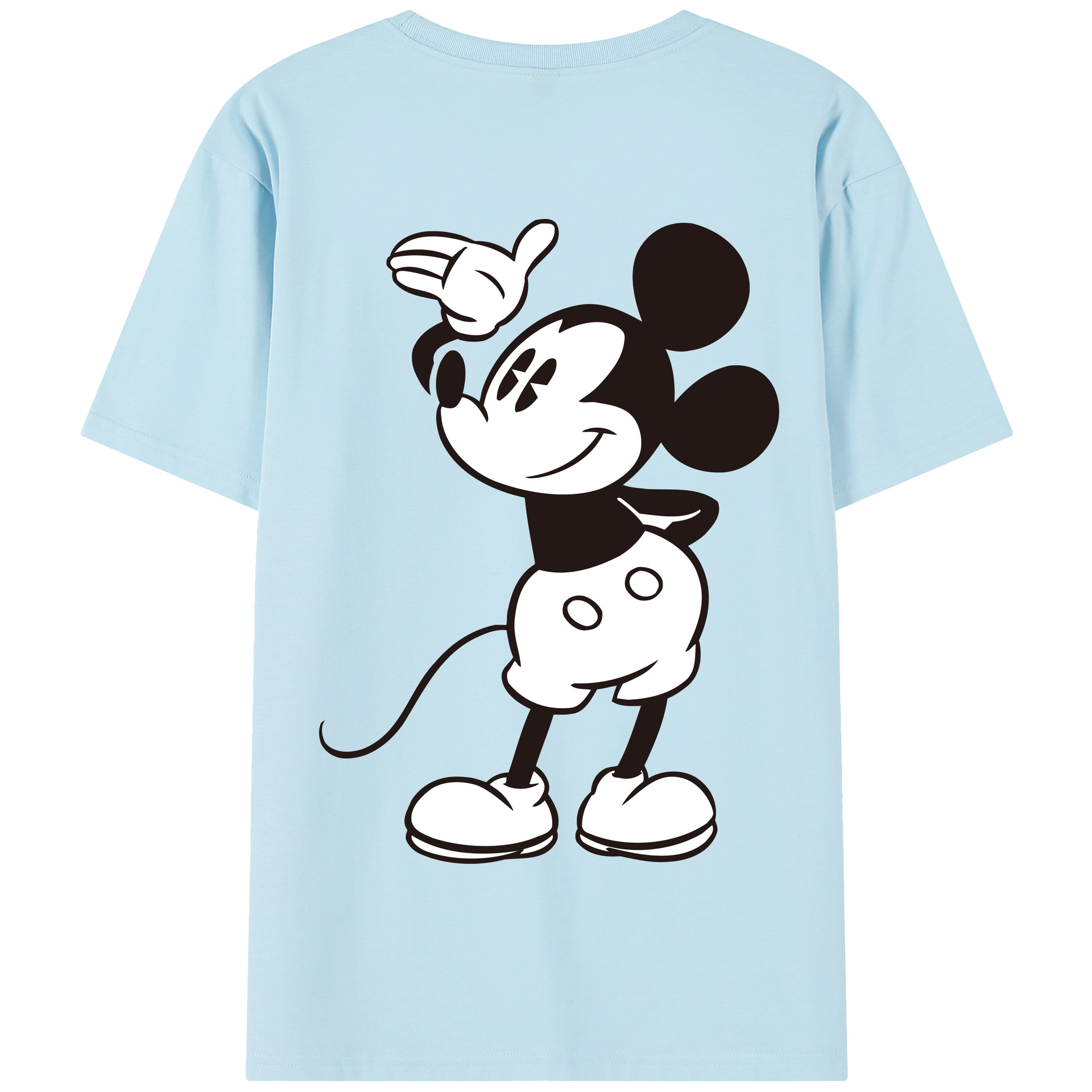 （画像用） ミッキーマウス Mickey Mouse 綿100％半袖Tシャツ（背面プリント）